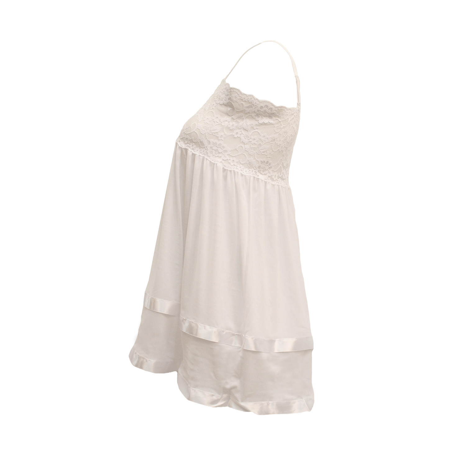 لباس خواب زنانه گیپور سفید مدل misa2