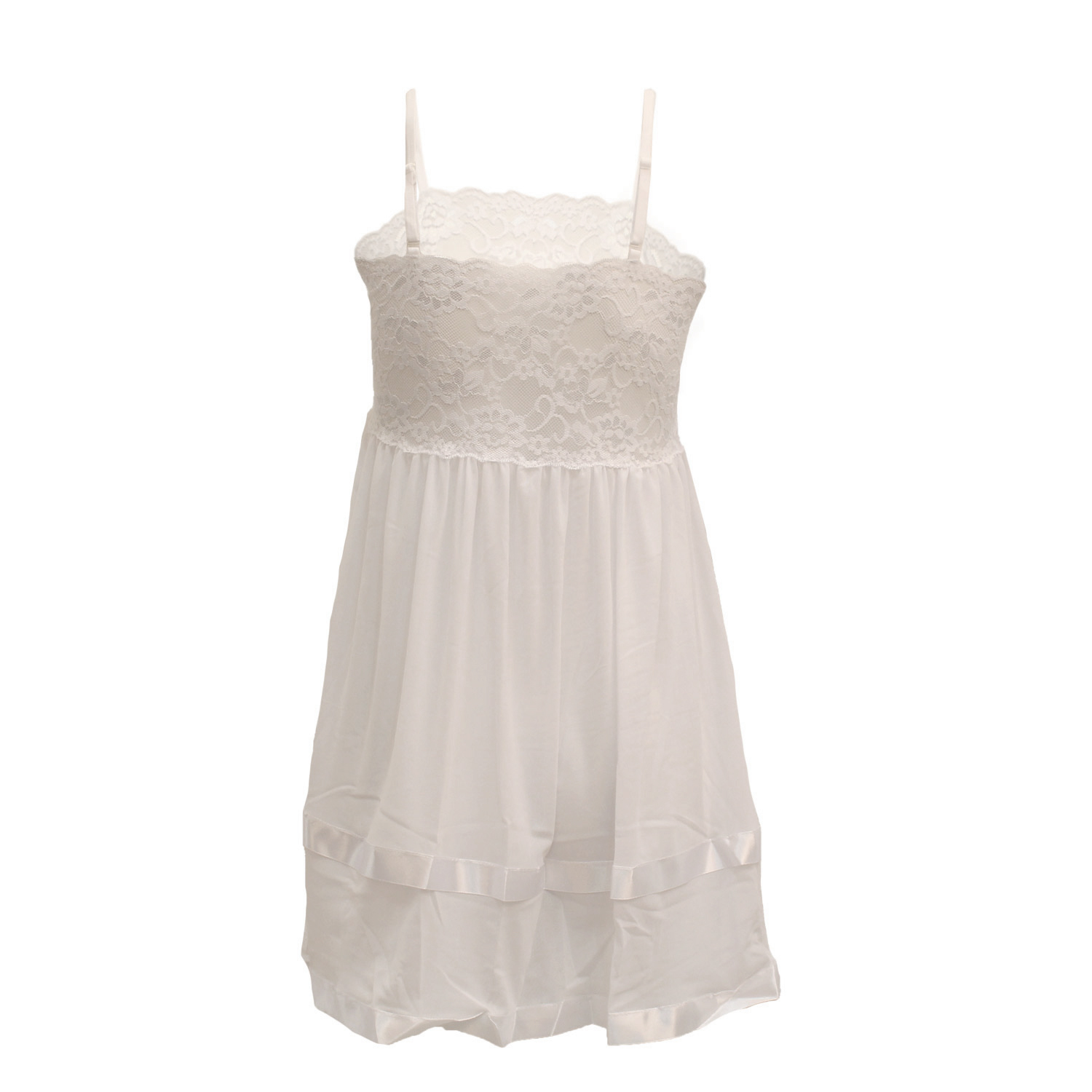 لباس خواب زنانه گیپور سفید مدل misa1