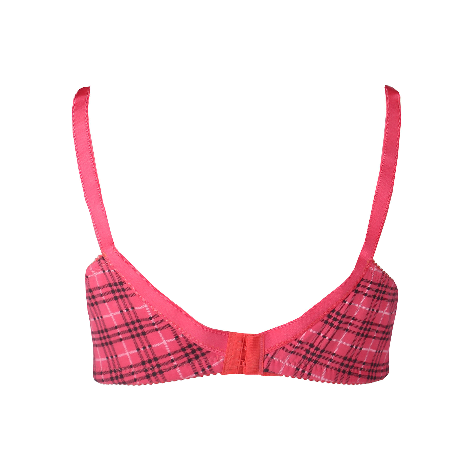 سوتین زنانه مدل بدون فنر طرح چهارخانه