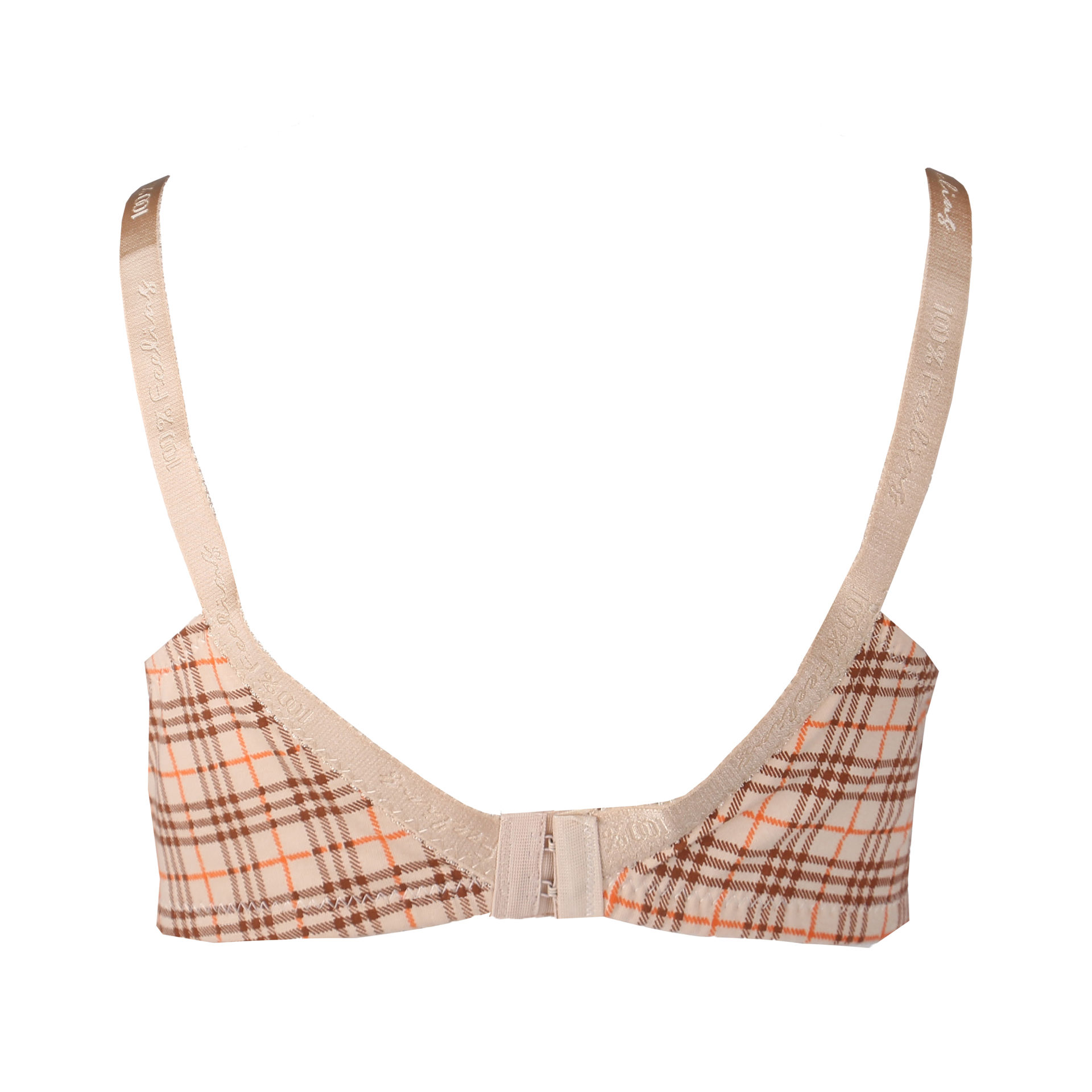 سوتین زنانه مدل بدون فنر طرح چهارخانه