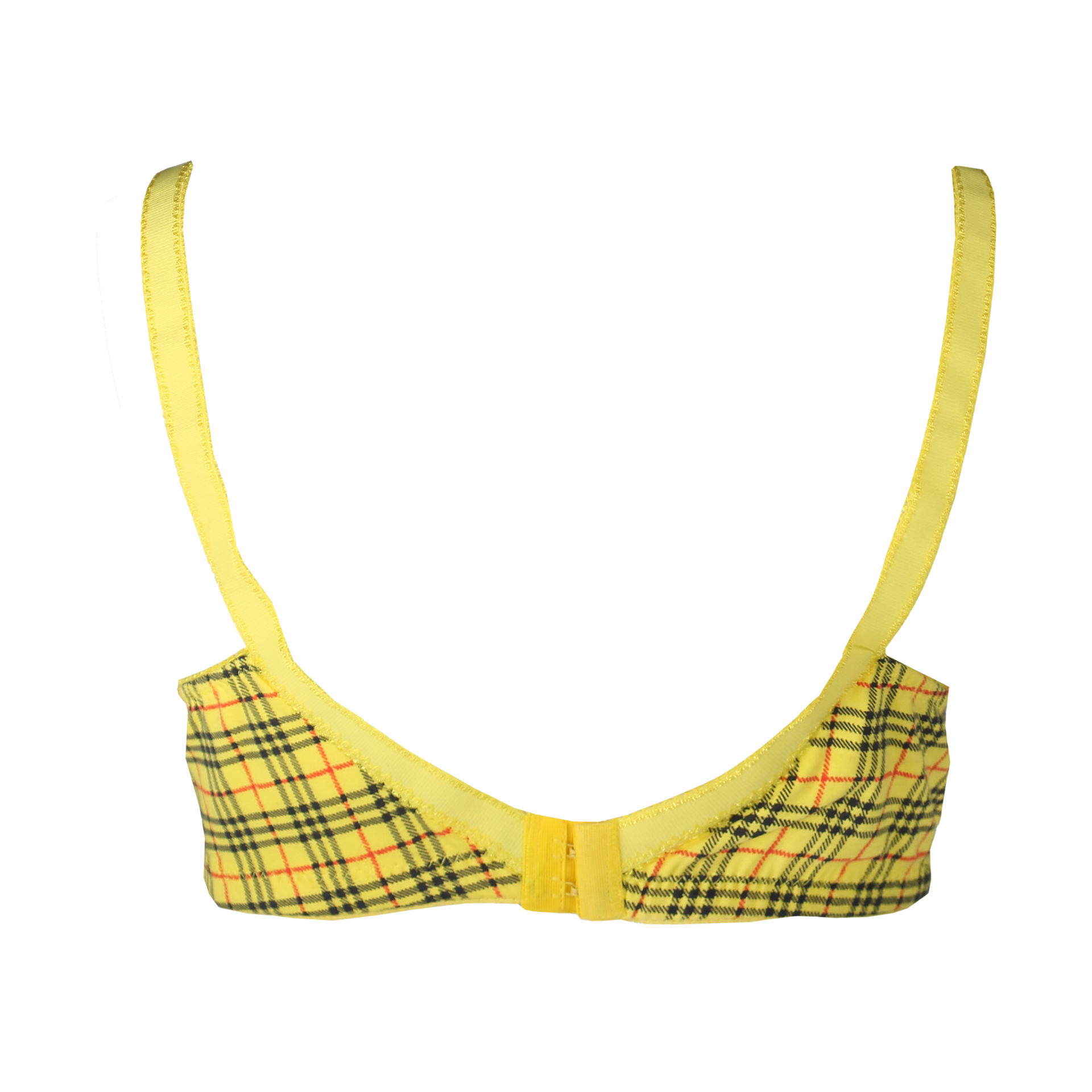 سوتین زنانه مدل بدون فنر طرح چهارخانه