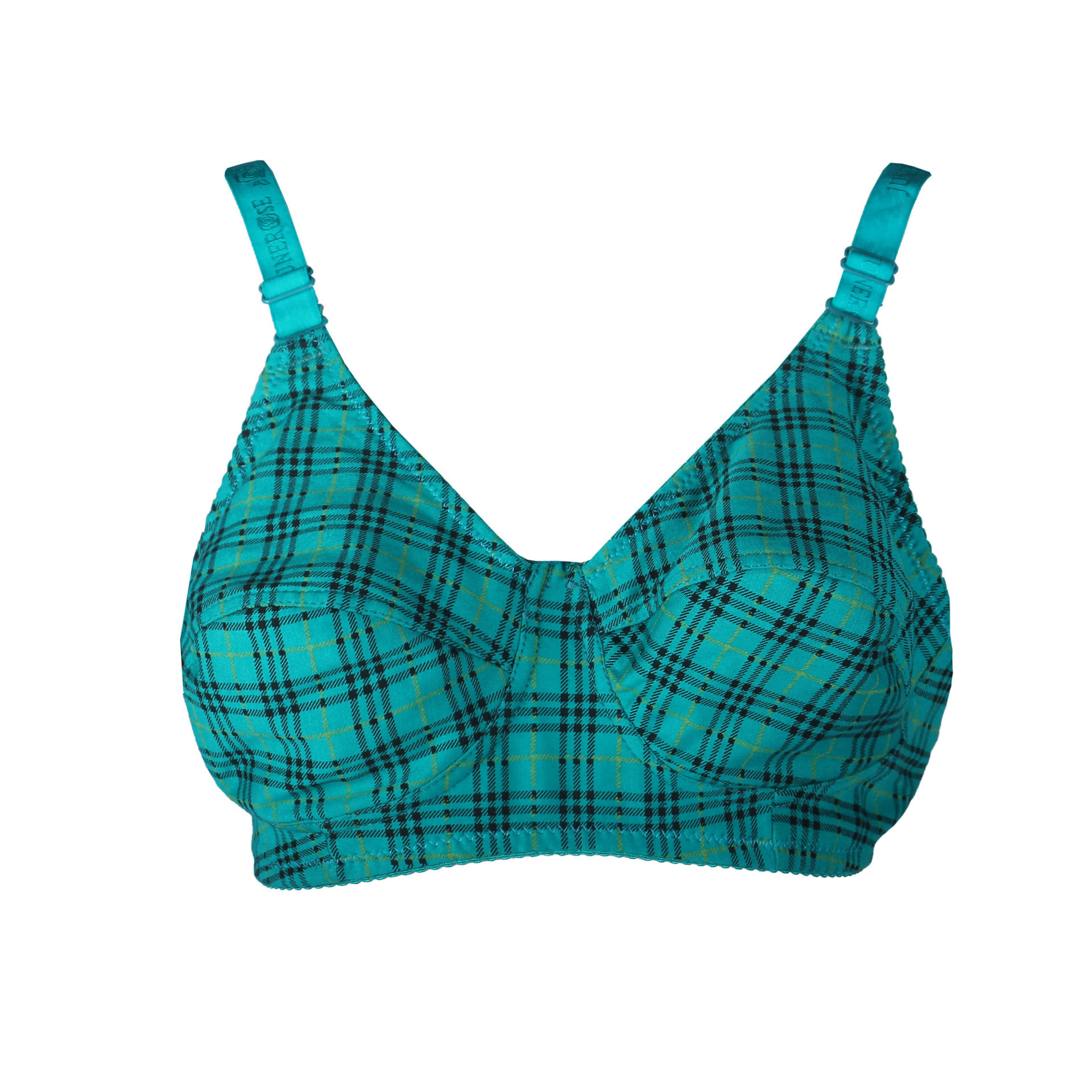 سوتین زنانه مدل بدون فنر طرح چهارخانه