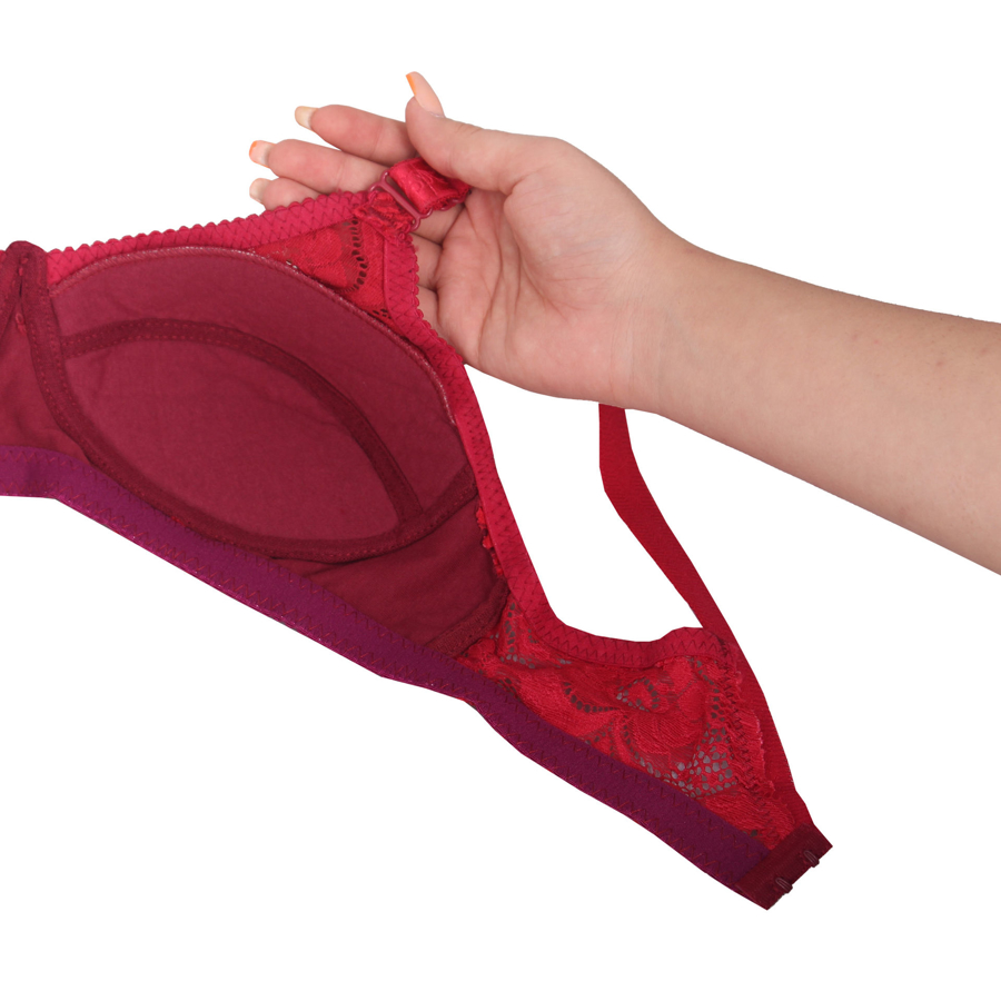 سوتین زنانه فنردار گیپور مدل ساینا