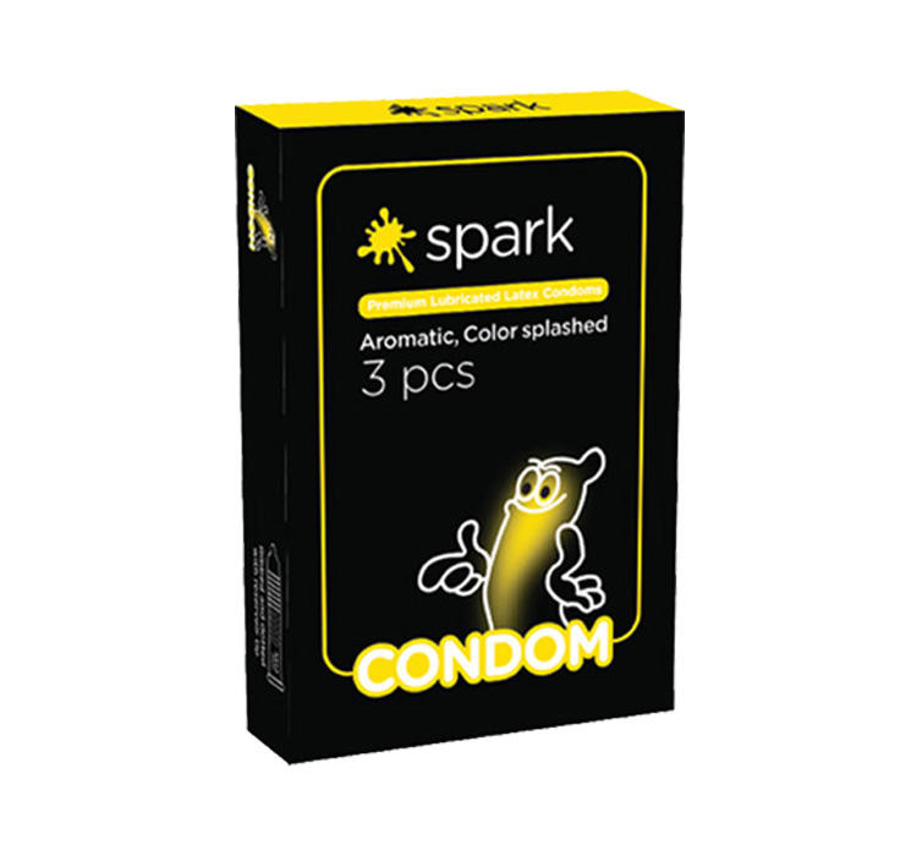 کاندوم رنگ افشانه ای 3 عددی مدل  Spark