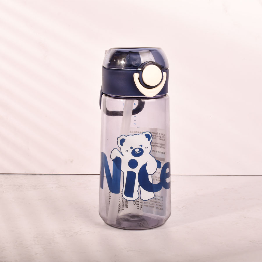 قمقمه کودک نی دار سر سیلیکونی ضامن دار و بدون چکه مدل Nice حجم 580ml