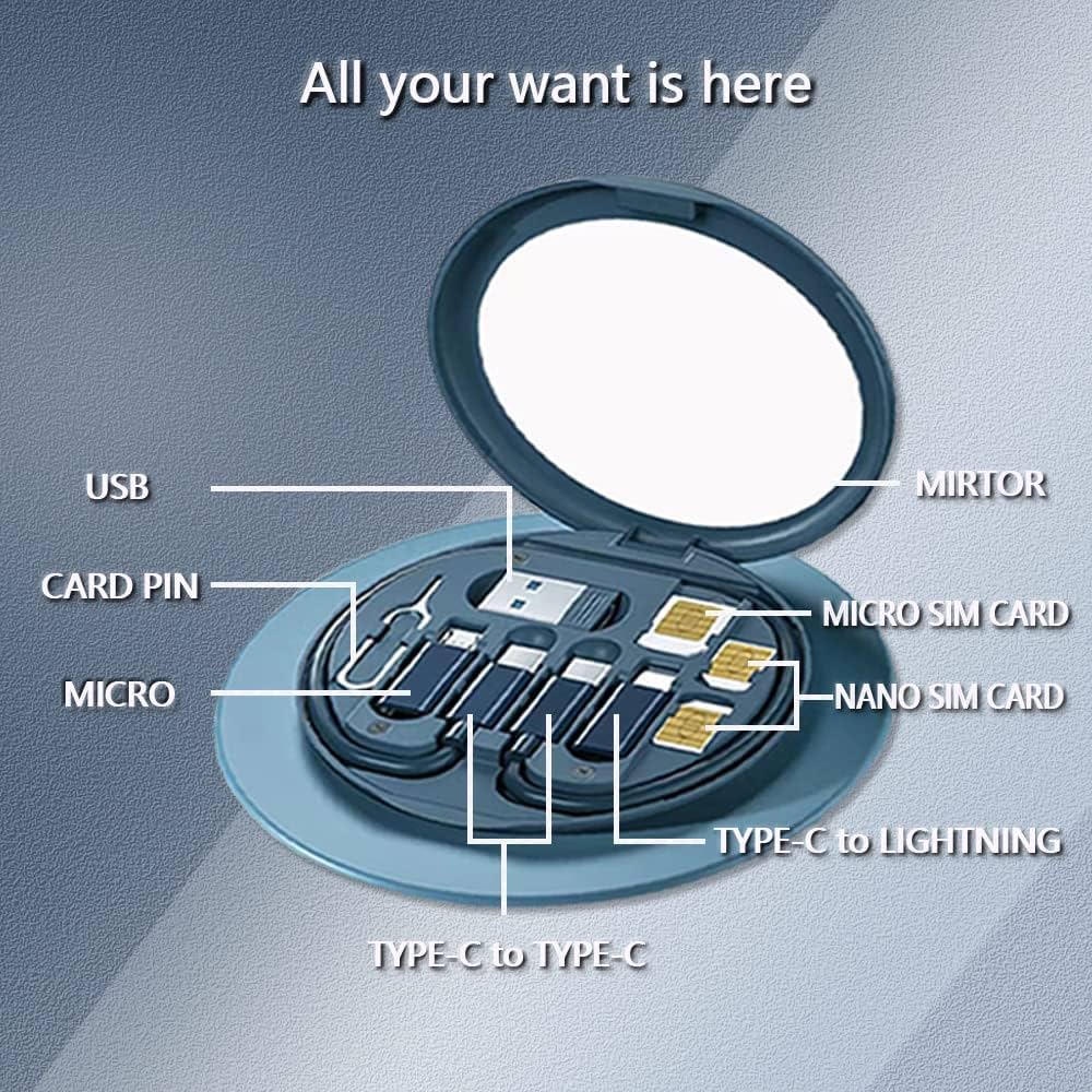 کابل تبدیل  چند کاره Type-C به Type-C / لایتنینگ / USB / micro USB ارلدام مدل TC20 طول 0.29 متر توان 60 وات