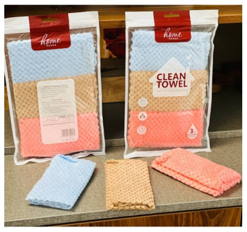 دستمال میکروفایبر 3 عددی Clean Towel کد 45