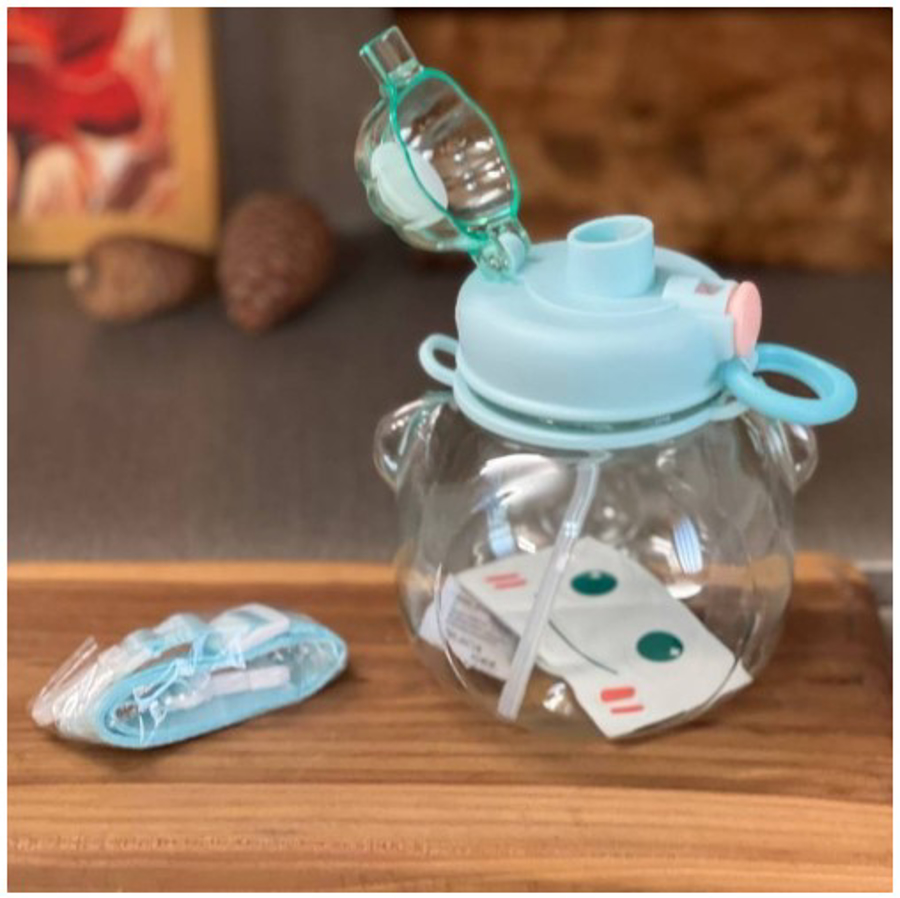 قمقمه فانتزی تپلی نی دار و بند دار حجم 1100ml کد 410-M30