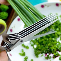 قیچی سبزی شیاردار همراه برس
