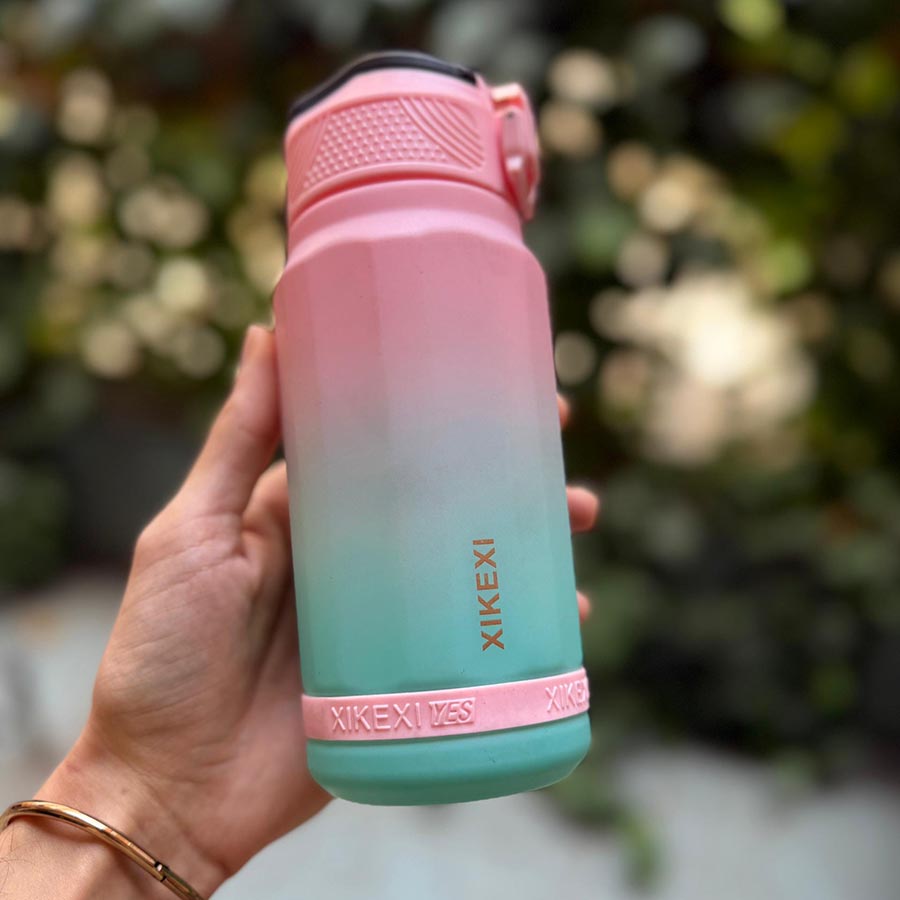 قمقمه ورزشی XIKEXI نشکن نی دار درب قفل شونده حجم 700ml کد O35