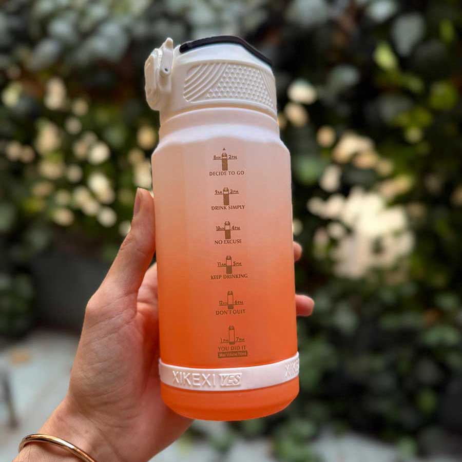 قمقمه ورزشی XIKEXI نشکن نی دار درب قفل شونده حجم 700ml کد O35