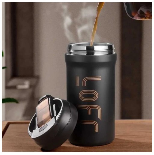 تراول ماگ و فلاسک استیل 304 دو حالته نی‌دار درب قفل شونده و ضد نشت برند LOFR حجم 600ml
