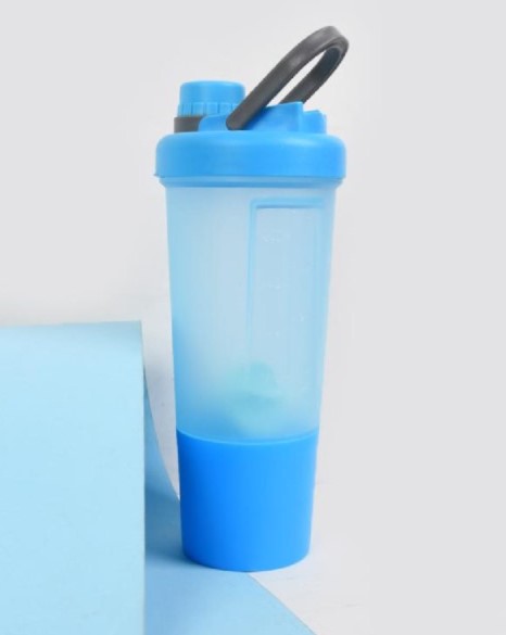 قمقمه شیکر بدنسازی 2 طبقه مات حجم 450ml کد 102