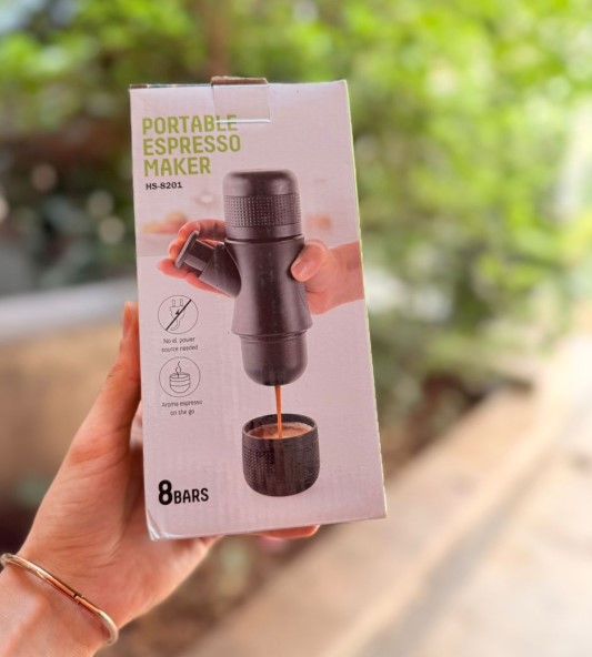 اسپرسوساز دستی پمپی مناسب محل کار باشگاه قهوه ات همیشه همراهته Espresso Maker مدل HS-8201