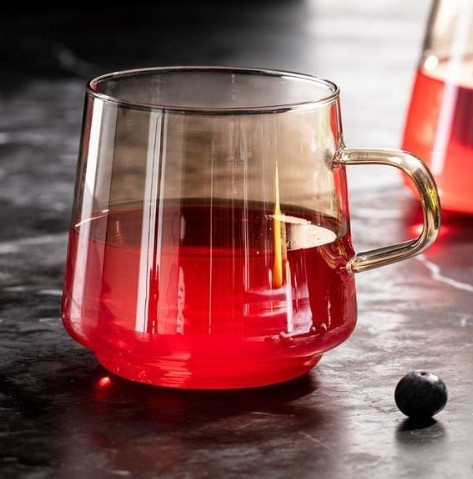 لیوان پیرکس شامپاینی دسته دار دو عددی حجم 300ml