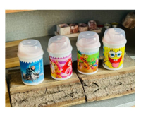 قمقمه و لیوان مکنده فانتزی کودک در دار حجم 250ml کد 0021