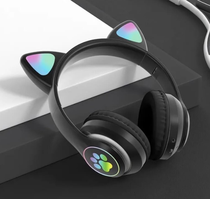 هدفون وایرلس RGB Light طرح گربه ای مدل MZ-023
