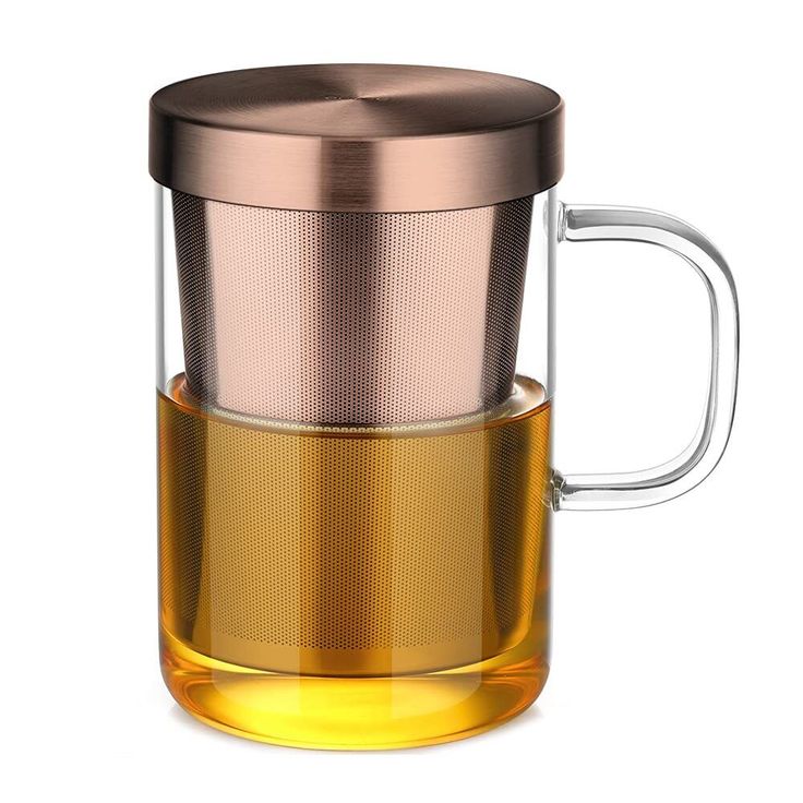 لیوان پیرکس چای و دمنوش صافی استیل کد L124-125