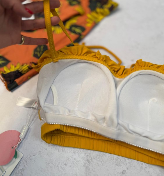 بیکینی 3 تکه Xiao Tao Swimsuit طرح آفتابگردان کد 18803