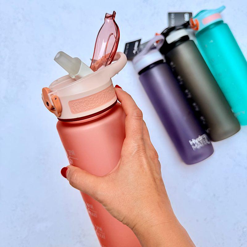 قمقمه ورزشی نی دار برند Mr. DIY مدل Hydro Mate حجم 1 لیتر کد O83-YY630