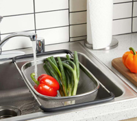 سبد کشویی داخل سینک جنس استیل ضد زنگ (نگیر) کد L83