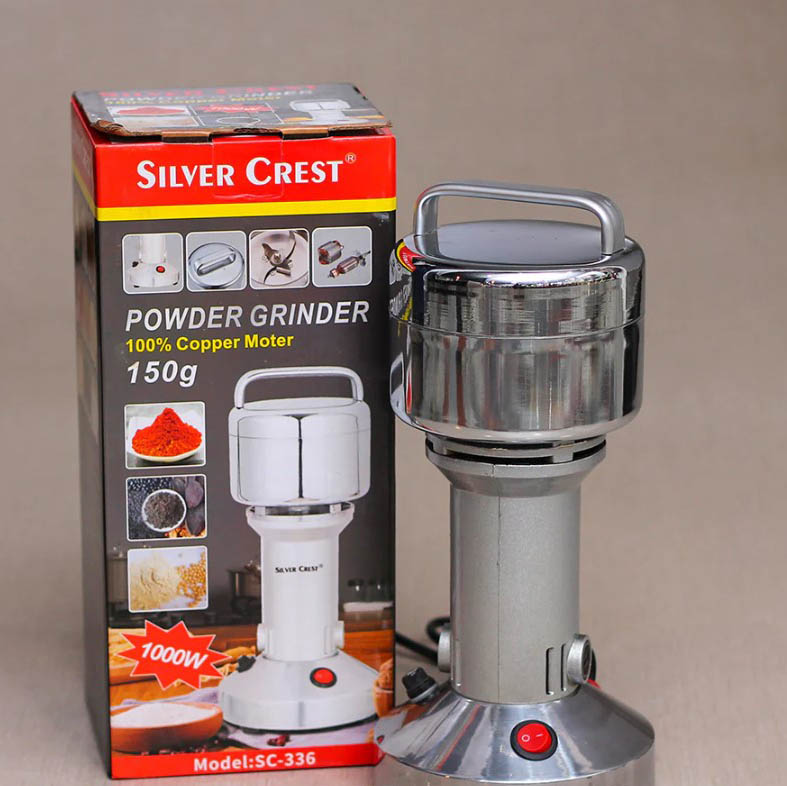 آسیاب برقی صنعتی 1000 وات برند Silver Crest  دارای تیغه یدک