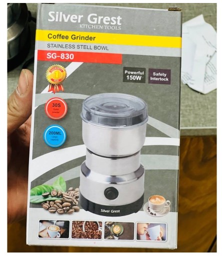 آسیاب برقی خانگی 150 وات برند Silver Crest مدل SG-830 دارای تیغه یدک