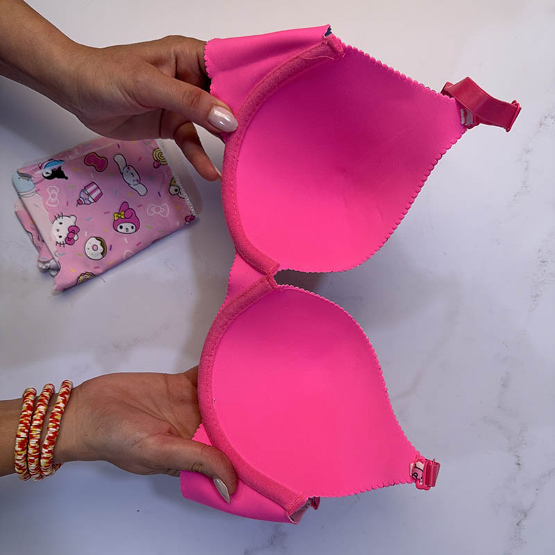 ست لباس زیر شورت و سوتین اسفنجی فانتزی طرح کرومی