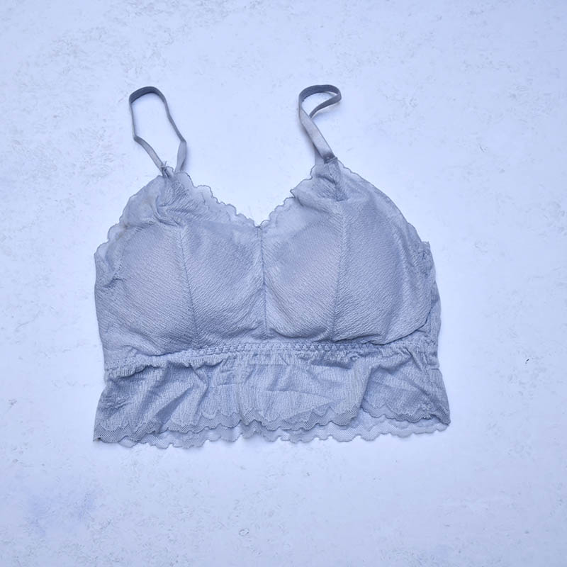 نیم‌ تنه کراپ زنانه طرح حریر و گیپور کد HR-8828