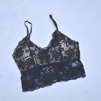 نیم‌ تنه کراپ زنانه طرح گیپور کد HR-5160