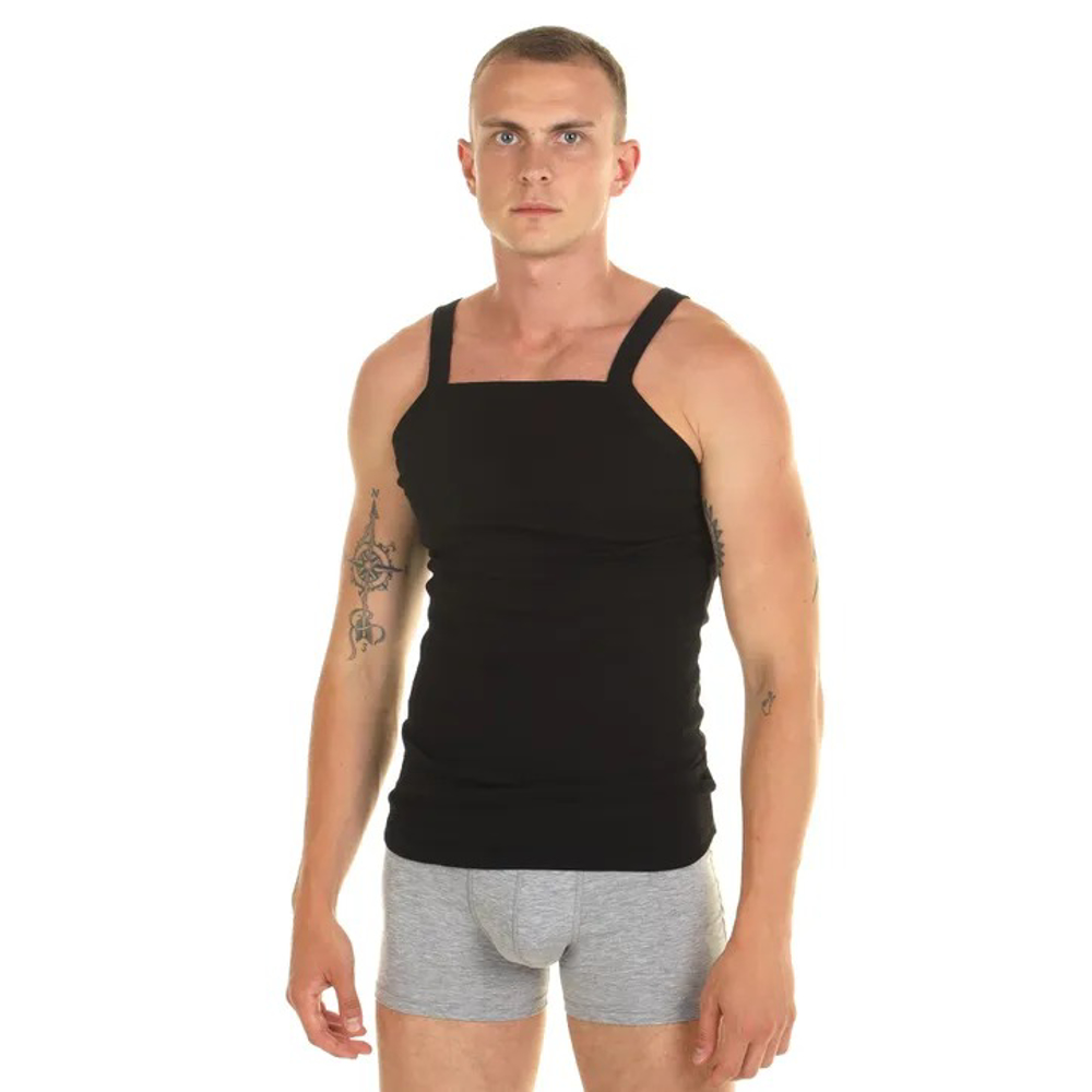 زیرپوش رکابی مردانه نخی مدل یقه خشتی برند Police