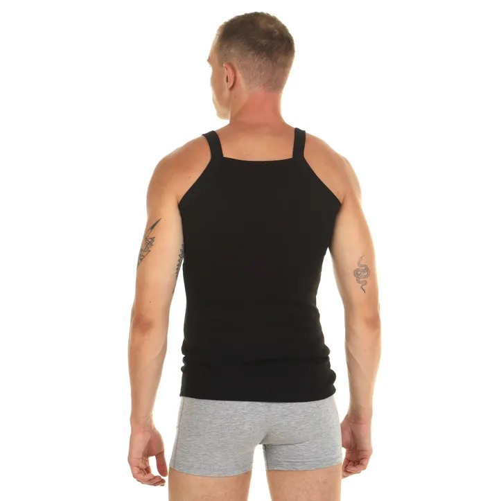 زیرپوش رکابی مردانه نخی مدل یقه خشتی برند Police