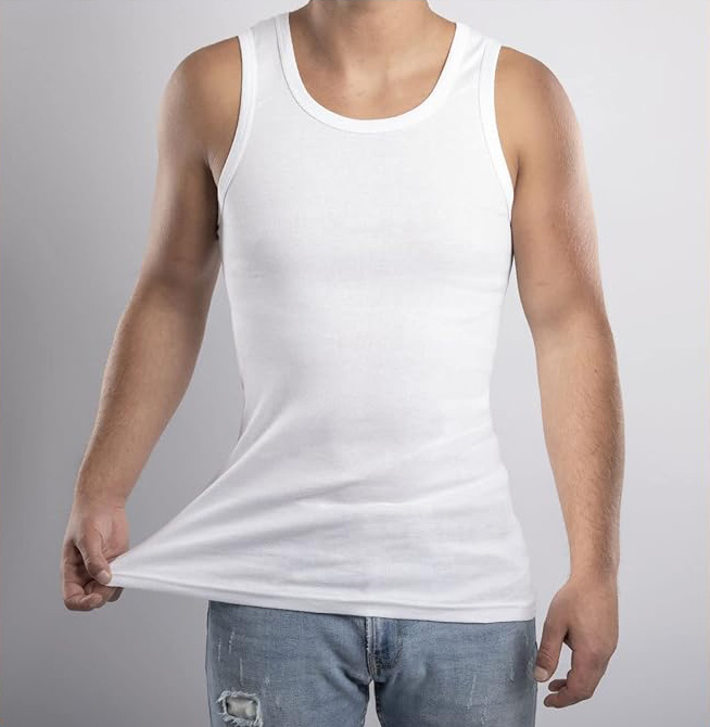 زیرپوش رکابی مردانه نخی مدل یقه گرد برند Police