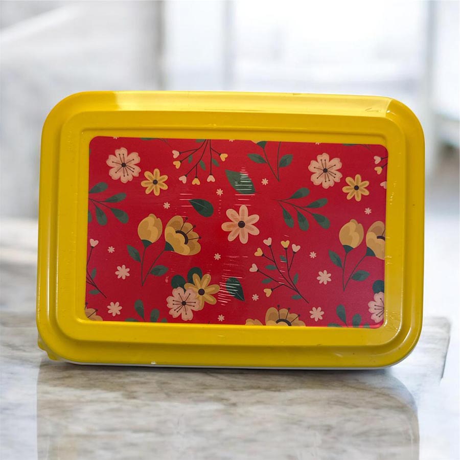 ظروف نگهدارنده مستطیلی 4 سایز Fresh Keeps درب رنگی