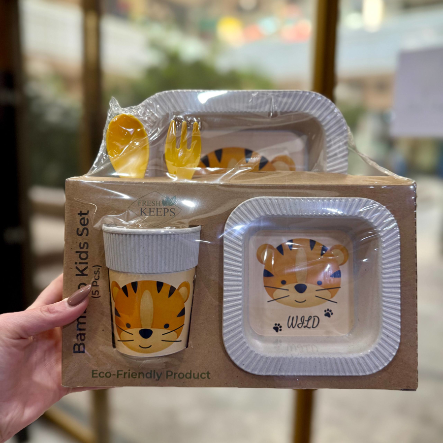 ست سرو غذای کودک بامبو 5 تکه