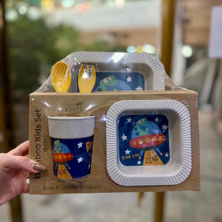 ست سرو غذای کودک بامبو 5 تکه