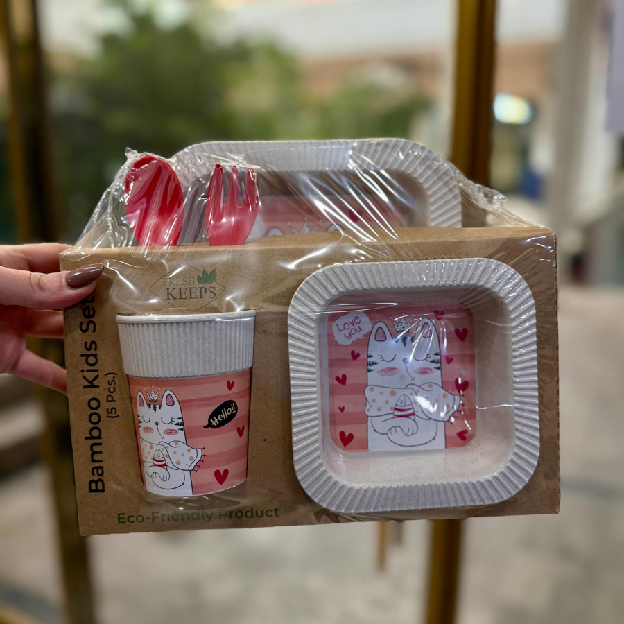 ست سرو غذای کودک بامبو 5 تکه