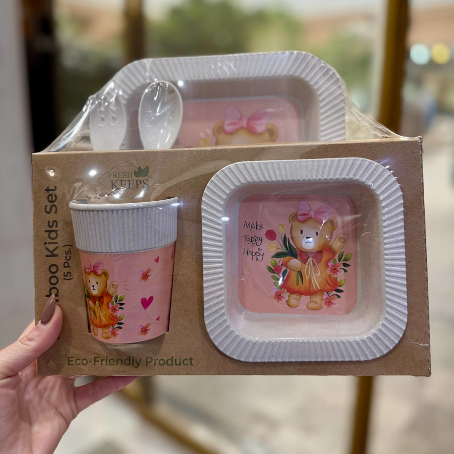 ست سرو غذای کودک بامبو 5 تکه