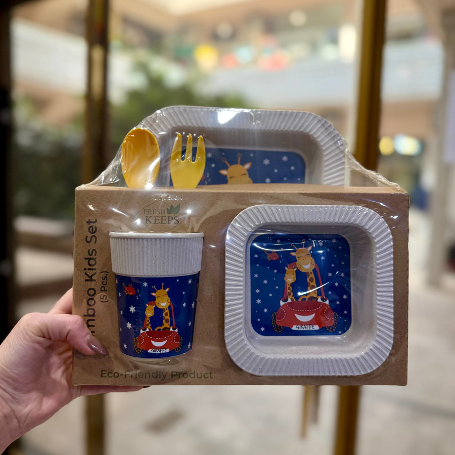 ست سرو غذای کودک بامبو 5 تکه