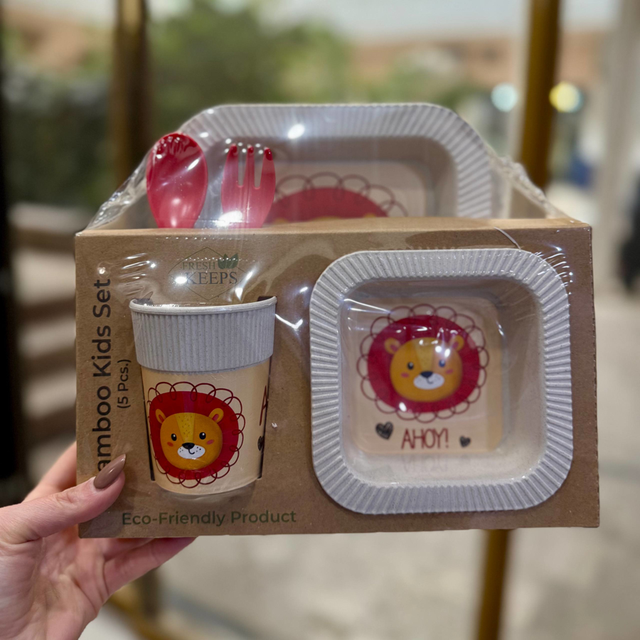 ست سرو غذای کودک بامبو 5 تکه