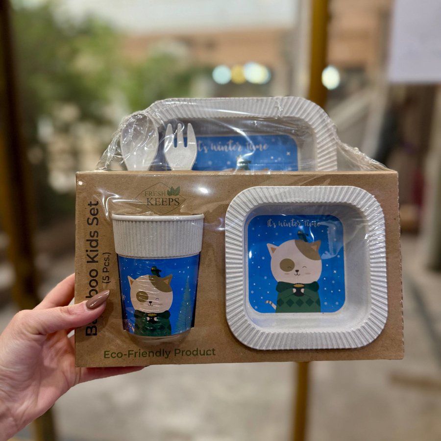 ست سرو غذای کودک بامبو 5 تکه