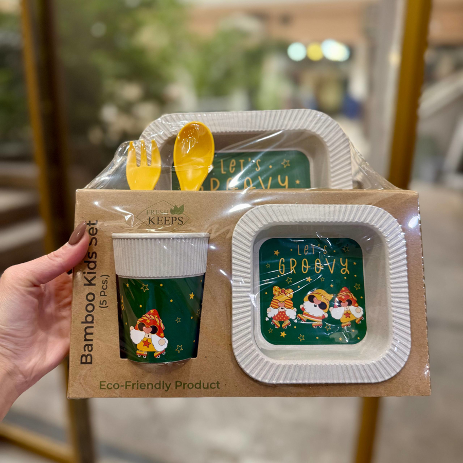 ست سرو غذای کودک بامبو 5 تکه