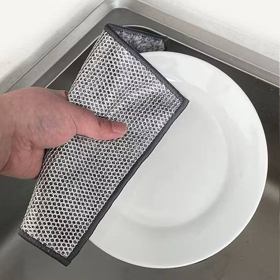 دستمال پولیشی جاذب و سیمی دو رو بسته 5 عددی