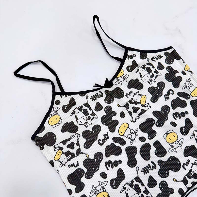 ست تاپ و شورتک زنانه کبریتی مدل میلک کد T1868