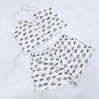 ست تاپ و شورتک زنانه کبریتی مدل چشمک کد T1867