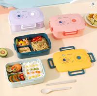 ظرف غذا سه خانه پلاستیکی فاقد BPA وارداتی