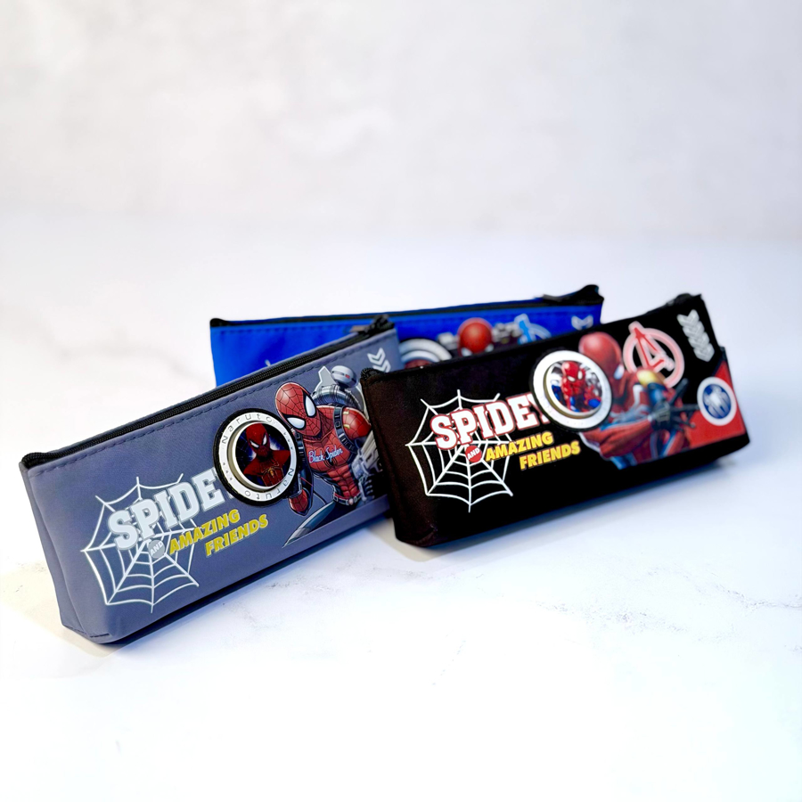 جامدادی پسرانه تک زیپ طرح مرد عنکبوتی کد H-429