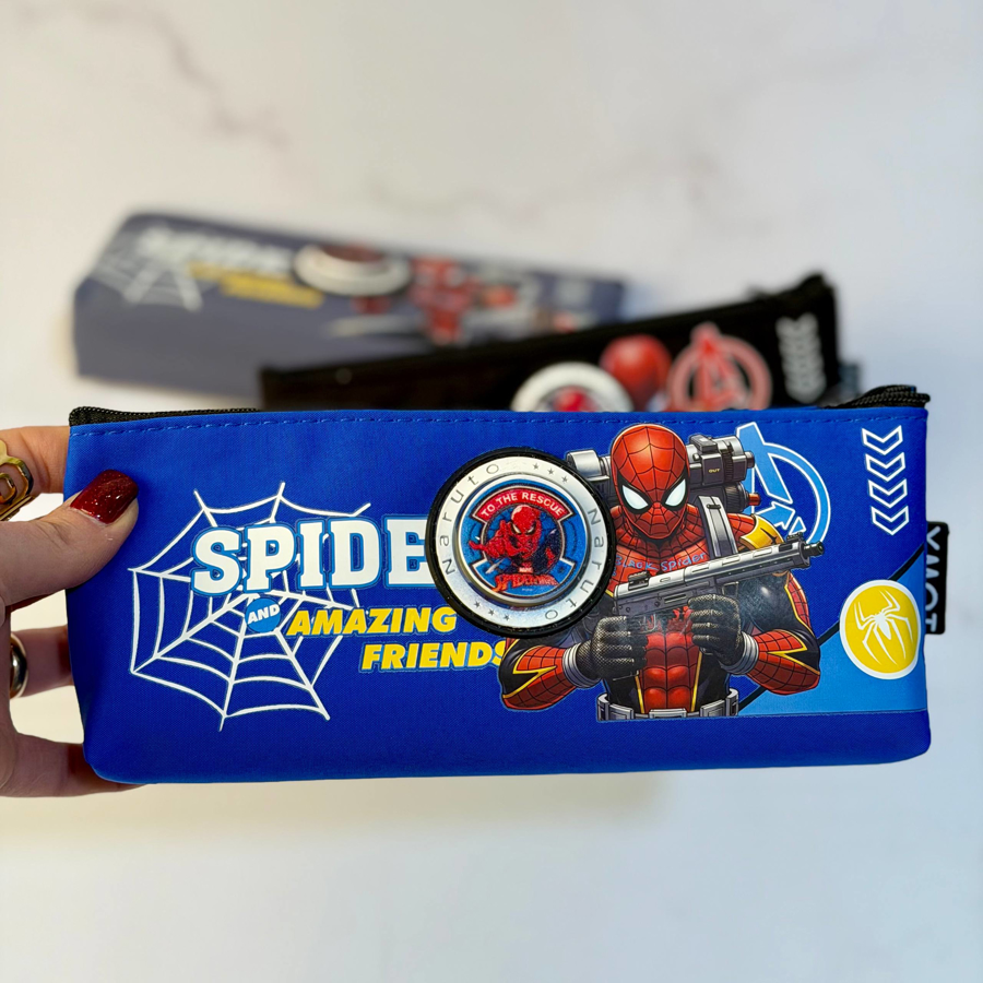 جامدادی پسرانه تک زیپ طرح مرد عنکبوتی کد H-429