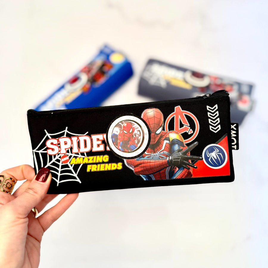 جامدادی پسرانه تک زیپ طرح مرد عنکبوتی کد H-429