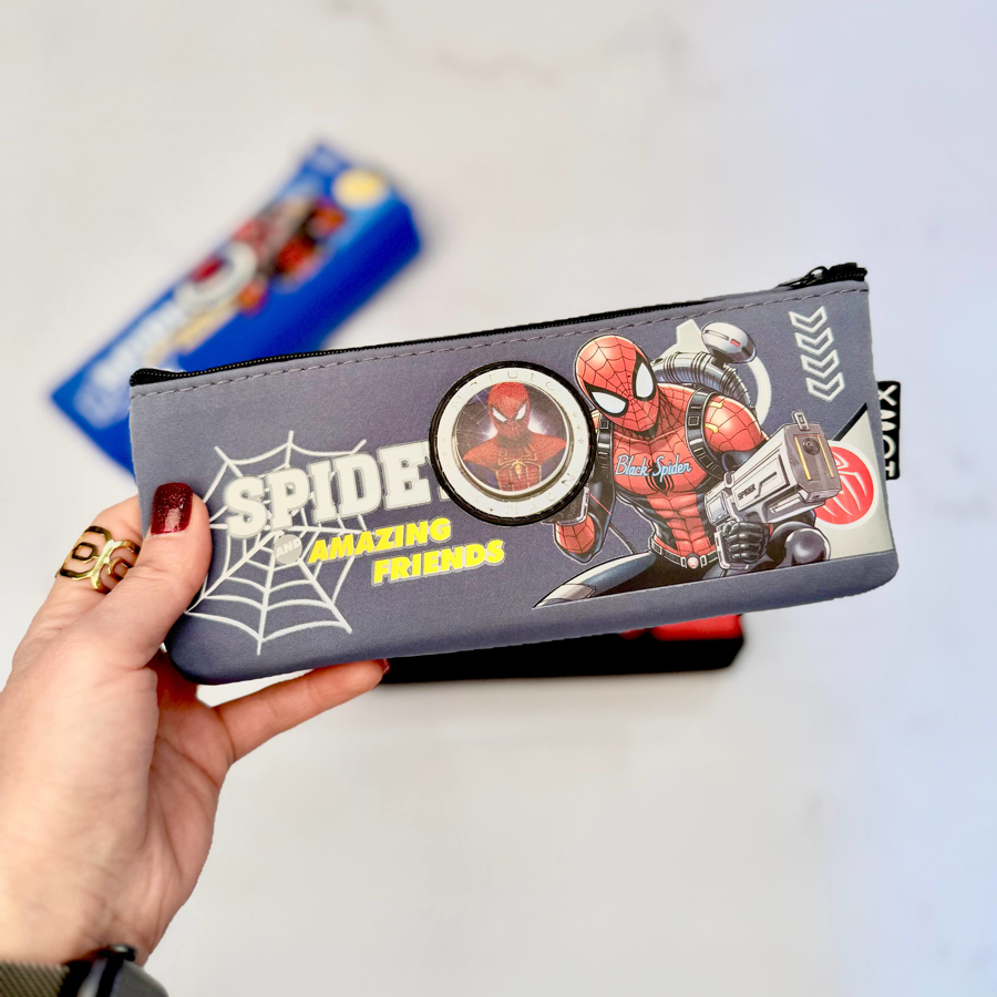 جامدادی پسرانه تک زیپ طرح مرد عنکبوتی کد H-429